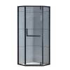 Pětiúhelníkový sprchový kout HYD-PK4026B 90x90 černá/transparent - bez vaničky