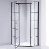Pětiúhelníkový sprchový kout BS06A 80x80 černá/transparent - bez vaničky