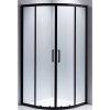 Čtvrtkruhový sprchový kout BS01A 80x80 černá/transparent - bez vaničky