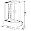 Hydromasážní box HYD-A04 120 SA L, 120x80 levý se saunou