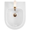 Závěsný bidet REA CARLO MINI, bílá/zlatý lem