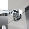 Jednokřídlé sprchové dveře CI FXO+CI EPF pro instalaci do niky, černý elox - bez vaničky
