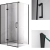 Obdélníkový sprchový kout HYD-OK03D 120x100 černá/transparent - bez vaničky