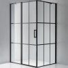 Obdélníkový sprchový kout BS02C 120x80 černá/transparent - bez vaničky