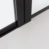 Obdélníkový sprchový kout HYD-OK02MB 100x90 černá/transparent - bez vaničky
