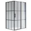 Obdélníkový sprchový kout HYD-OK02MB 100x90 černá/transparent - bez vaničky