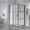 Obdélníkový sprchový kout HYD-OK02MB 100x90 černá/transparent - bez vaničky