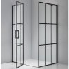 Obdélníkový sprchový kout HYD-OK02MB 100x90 černá/transparent - bez vaničky