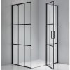 Obdélníkový sprchový kout HYD-OK02MB 100x90 černá/transparent - bez vaničky