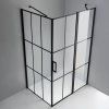 Obdélníkový sprchový kout BS03A 100x90 černá/transparent - bez vaničky