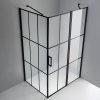 Obdélníkový sprchový kout HYD-OK02MB 100x90 černá/transparent - bez vaničky