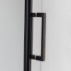 Obdélníkový sprchový kout HYD-OK02MB 100x90 černá/transparent - bez vaničky