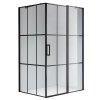 Obdélníkový sprchový kout HYD-OK03CM 120x90 černá/transparent - bez vaničky