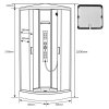 KABINA PRYSZNICOWA Z HYDROMASAZEM WSH311B 90 90 CM 108306 1200