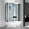 KABINA PRYSZNICOWA Z HYDROMASAZEM I SAUNA WSH7106RWS PRAWA BIALA 120 80 CM 164921 1200