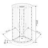 Hydromasážní box WSH7180S BL 80x80 se saunou