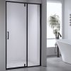 Sprchové dveře HYD-DN08 100 černá/transparent pro instalaci do niky - bez vaničky