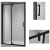 Sprchové dveře HYD-DN08 100 černá/transparent pro instalaci do niky - bez vaničky