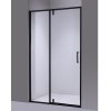 Sprchové dveře HYD-DN08 100 černá/transparent pro instalaci do niky - bez vaničky
