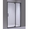 Sprchové dveře HYD-DN08 100 černá/transparent pro instalaci do niky - bez vaničky