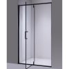 Sprchové dveře HYD-DN08 100 černá/transparent pro instalaci do niky - bez vaničky