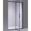 Sprchové dveře HYD-DN08 100 černá/transparent pro instalaci do niky - bez vaničky