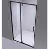 Sprchové dveře HYD-DN08 100 černá/transparent pro instalaci do niky - bez vaničky