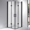Čtvercový sprchový kout HYD-SK05B 90x90 černá/transparent - bez vaničky