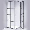 Čtvercový sprchový kout BS10A 80x80 černá/transparent - bez vaničky