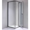 Čtvercový sprchový kout HYD-SK11A 80x80 černá/transparent - bez vaničky