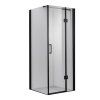 Čtvercový sprchový kout HYD-SK1390B 90x90 černá/transparent - bez vaničky