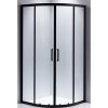 Čtvrtkruhový sprchový kout HYD-RK01B 90x90 černá/transparent - bez vaničky
