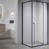 Obdélníkový sprchový kout BS12A 100x80 černá/transparent - bez vaničky