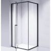 Obdélníkový sprchový kout BS12A 100x80 černá/transparent - bez vaničky