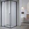 Obdélníkový sprchový kout BS12B 110x80 černá/transparent - bez vaničky
