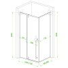Obdélníkový sprchový kout BS12B 110x80 černá/transparent - bez vaničky