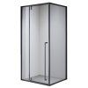 Obdélníkový sprchový kout BS12D 90x80 černá/transparent - bez vaničky