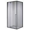 Obdélníkový sprchový kout HYD-OK12DS 90x80 černá/transparent - bez vaničky
