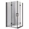 Obdélníkový sprchový kout ZES KZ12D BL 120x80 černá/transparent - bez vaničky