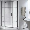 Pětiúhelníkový sprchový kout BS06B 90x90 černá/transparent - bez vaničky
