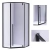 Pětiúhelníkový sprchový kout HYD-PK07B 90x90 černá/transparent - bez vaničky