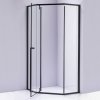 Pětiúhelníkový sprchový kout HYD-PK07B 90x90 černá/transparent - bez vaničky