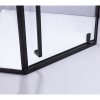 Pětiúhelníkový sprchový kout HYD-PK07B 90x90 černá/transparent - bez vaničky