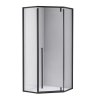Pětiúhelníkový sprchový kout HYD-PK07B 90x90 černá/transparent - bez vaničky