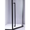 Pětiúhelníkový sprchový kout HYD-PK07C 100x100 černá/transparent - bez vaničky