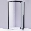 Pětiúhelníkový sprchový kout HYD-PK07C 100x100 černá/transparent - bez vaničky