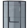 Pětiúhelníkový sprchový kout HYD-PK4026A 80x80 černá/transparent - bez vaničky
