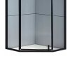 Pětiúhelníkový sprchový kout HYD-PK4026A 80x80 černá/transparent - bez vaničky
