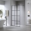 Sprchová zástěna Walk-in HYD-WI04 120 černá/transparent - bez vaničky