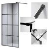 Sprchová zástěna Walk-in HYD-WI04 90 černá/transparent - bez vaničky